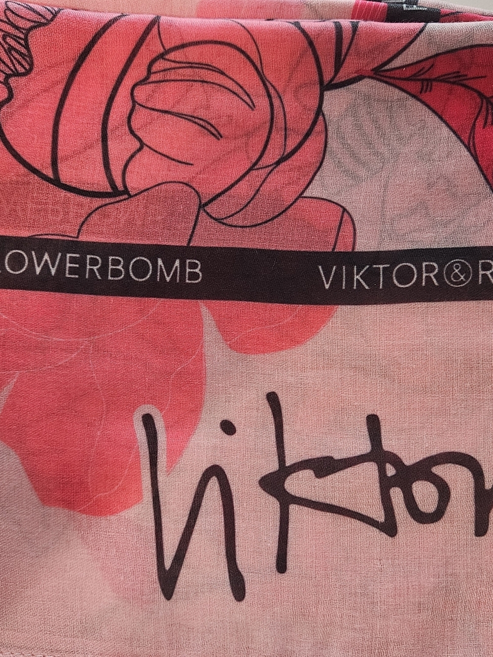 Viktor & Rolf Pink Floral Flowerbomb Scarf